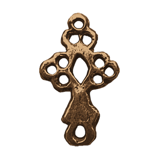 Vintage Bronze Small Pierced Cross, 18th C Latin American