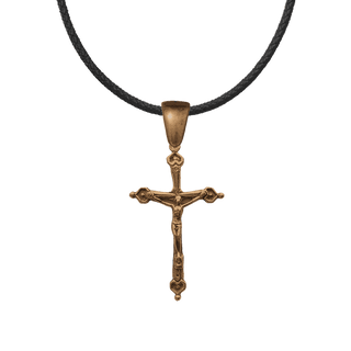 Vintage Bronze Four Hearts Crucifix