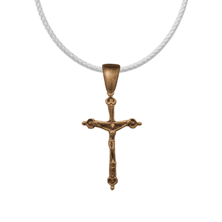 Vintage Bronze Four Hearts Crucifix