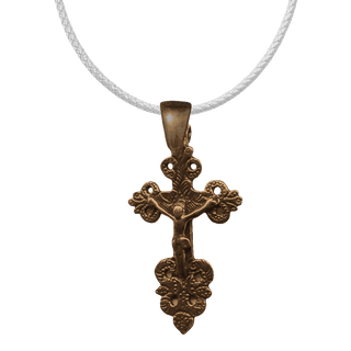 Vintage Bronze Child's Crucifix, 18th Century Latin American