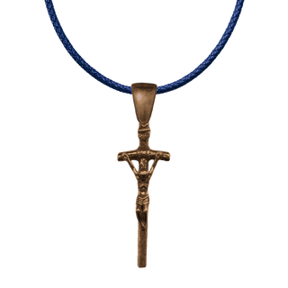 Vintage Bronze Papal Crucifix, Large