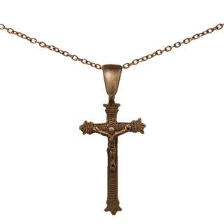 Vintage Bronze Large Peruvian Crucifix