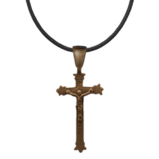 Vintage Bronze Large Peruvian Crucifix