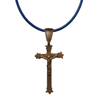 Vintage Bronze Large Peruvian Crucifix