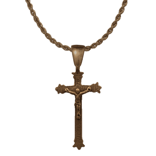 Vintage Bronze Large Peruvian Crucifix
