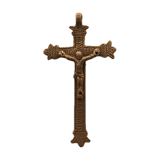 Vintage Bronze Large Peruvian Crucifix