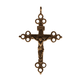 Vintage Bronze Trinity Form Crucifix, Antique European
