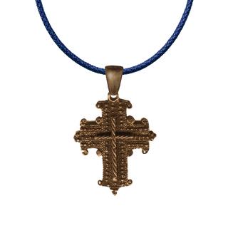 Vintage Bronze Coptic Cross with Inner Cross