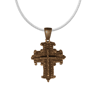 Vintage Bronze Coptic Cross with Inner Cross