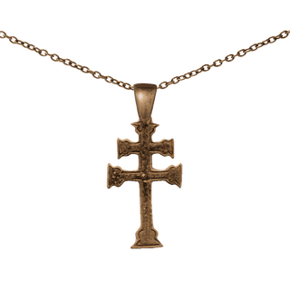Vintage Bronze Cross of Lorraine, French Double Arm