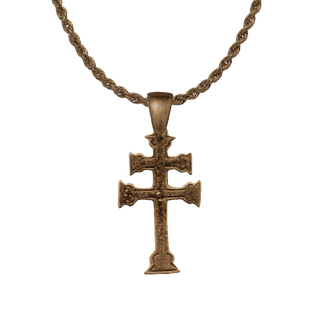 Vintage Bronze Cross of Lorraine, French Double Arm
