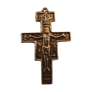 Vintage Bronze San Damiano Crucifix, Large