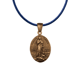 Vintage Bronze Stella Maris Medal, Oval
