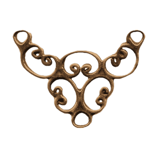 Vintage Bronze Scrolled Openwork Rosary Center