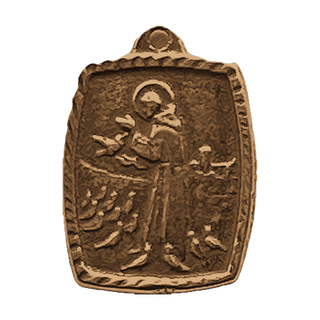 Vintage Bronze St. Francis and the Birds Medal