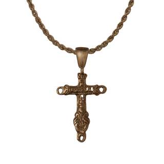 Vintage Bronze Ecuadorian Ringed Cross