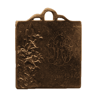 Vintage Bronze Alleluia Plaque Medal, Dated 1906 — reverse