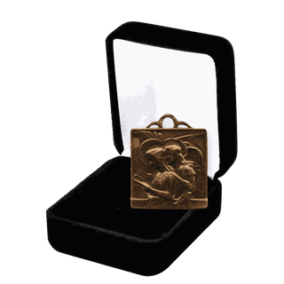 Vintage Bronze Alleluia Plaque Medal, Dated 1906