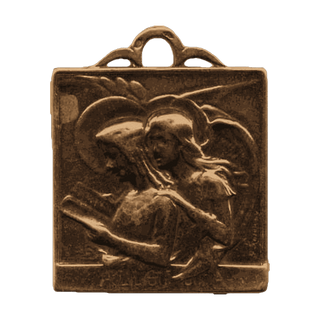 Vintage Bronze Alleluia Plaque Medal, Dated 1906