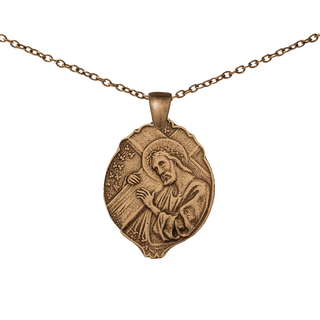 Vintage Bronze Christ Carrying the Cross Medal