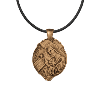 Vintage Bronze Christ Carrying the Cross Medal