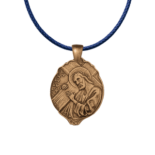 Vintage Bronze Christ Carrying the Cross Medal