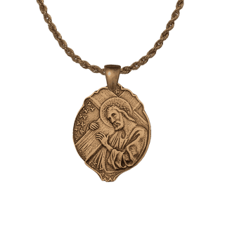 Vintage Bronze Christ Carrying the Cross Medal