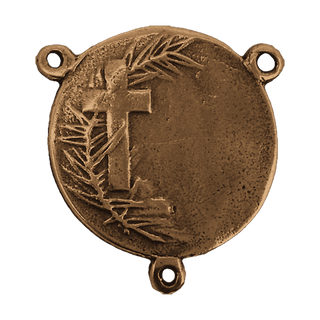 Vintage Bronze St. Patrick Rosary Center — reverse