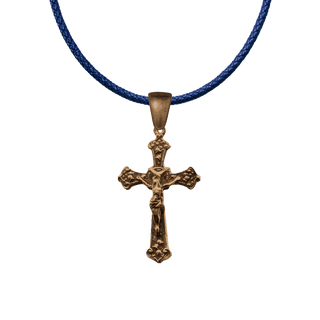 Vintage Bronze Lily of the Valley Crucifix