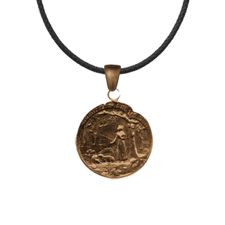 Vintage Bronze St. Joan of Arc and Her Voices Medal
