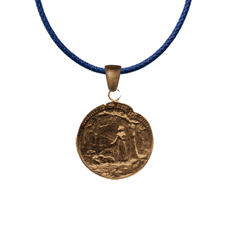 Vintage Bronze St. Joan of Arc and Her Voices Medal