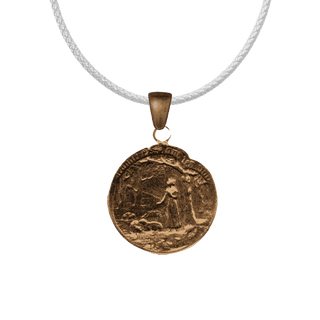 Vintage Bronze St. Joan of Arc and Her Voices Medal