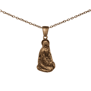 Vintage Bronze Penitent Magdalene Pendant