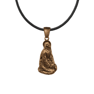 Vintage Bronze Penitent Magdalene Pendant