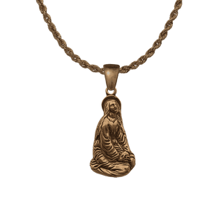 Vintage Bronze Penitent Magdalene Pendant
