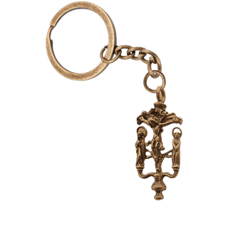 Vintage Bronze Lord of Miracles Crucifix Pendant