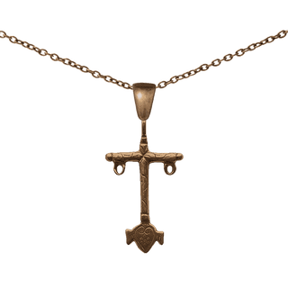 Vintage Bronze Southwest Cross with Heart