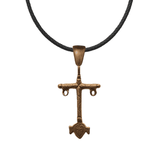 Vintage Bronze Southwest Cross with Heart