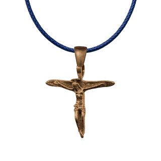 Vintage Bronze Primitive Figural Crucifix