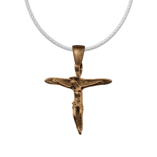 Vintage Bronze Primitive Figural Crucifix