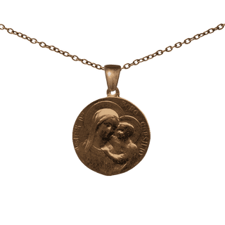 Vintage Bronze Mother of Good Counsel Medal