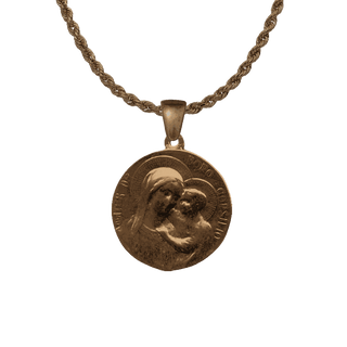 Vintage Bronze Mother of Good Counsel Medal