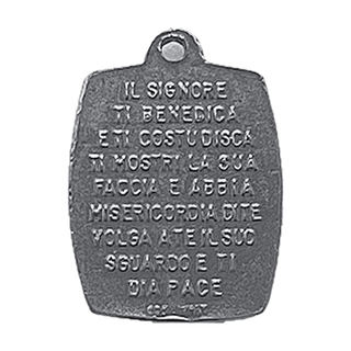 Vintage White Bronze St. Francis Medal with the Blessing — reverse