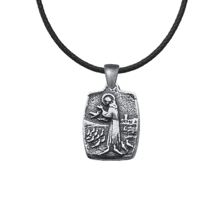 Vintage White Bronze St. Francis Medal with the Blessing