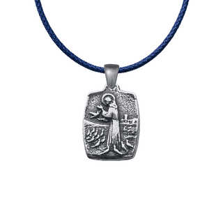 Vintage White Bronze St. Francis Medal with the Blessing