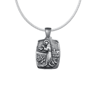 Vintage White Bronze St. Francis Medal with the Blessing