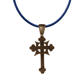 Vintage Bronze Etched Celtic Ring Cross