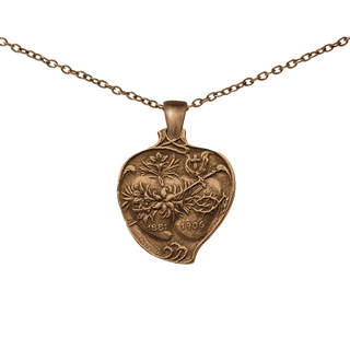 Vintage Bronze Twin Hearts Silver Jubilee Medal, 1881-1906