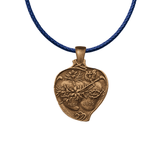 Vintage Bronze Twin Hearts Silver Jubilee Medal, 1881-1906