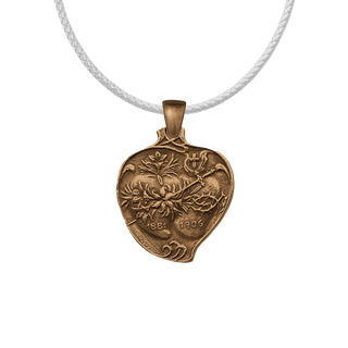 Vintage Bronze Twin Hearts Silver Jubilee Medal, 1881-1906
